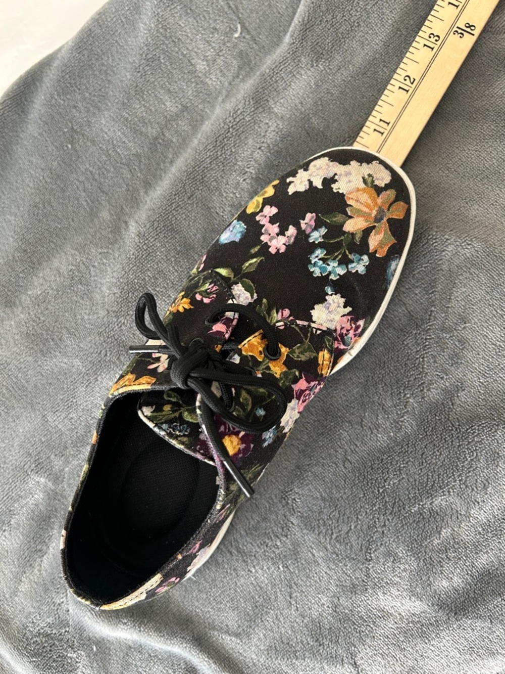 Dr. Martens Black Floral Canvas Lace-Up Sneakers - Picture 5 of 6